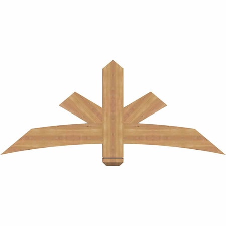 Ekena Millwork Alberta Smooth Timber Gable Bracket, Western Red Cedar, 60"W x 25"H x 3 1/2"D x 5 1/2"F, 10/12 Pitch GBW060X25X0406ALB00SWR